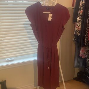 Burgundy midi dress new with tag